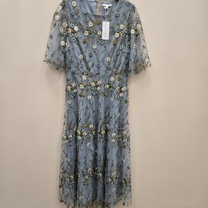 Baltic Born Blue Floral Midi Dress